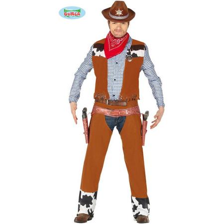 Cowboy & Cowgirl Kostuum | Rodeo Kampioen Cowboy | Man | Maat 48-50 | Carnaval kostuum | Verkleedkleding